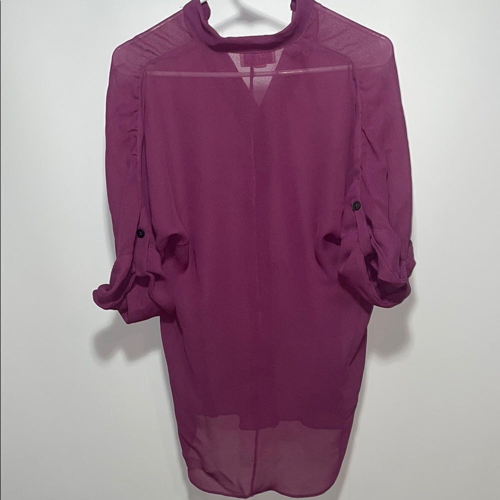 Vintage purple blouse sheer - Picture 5 of 9